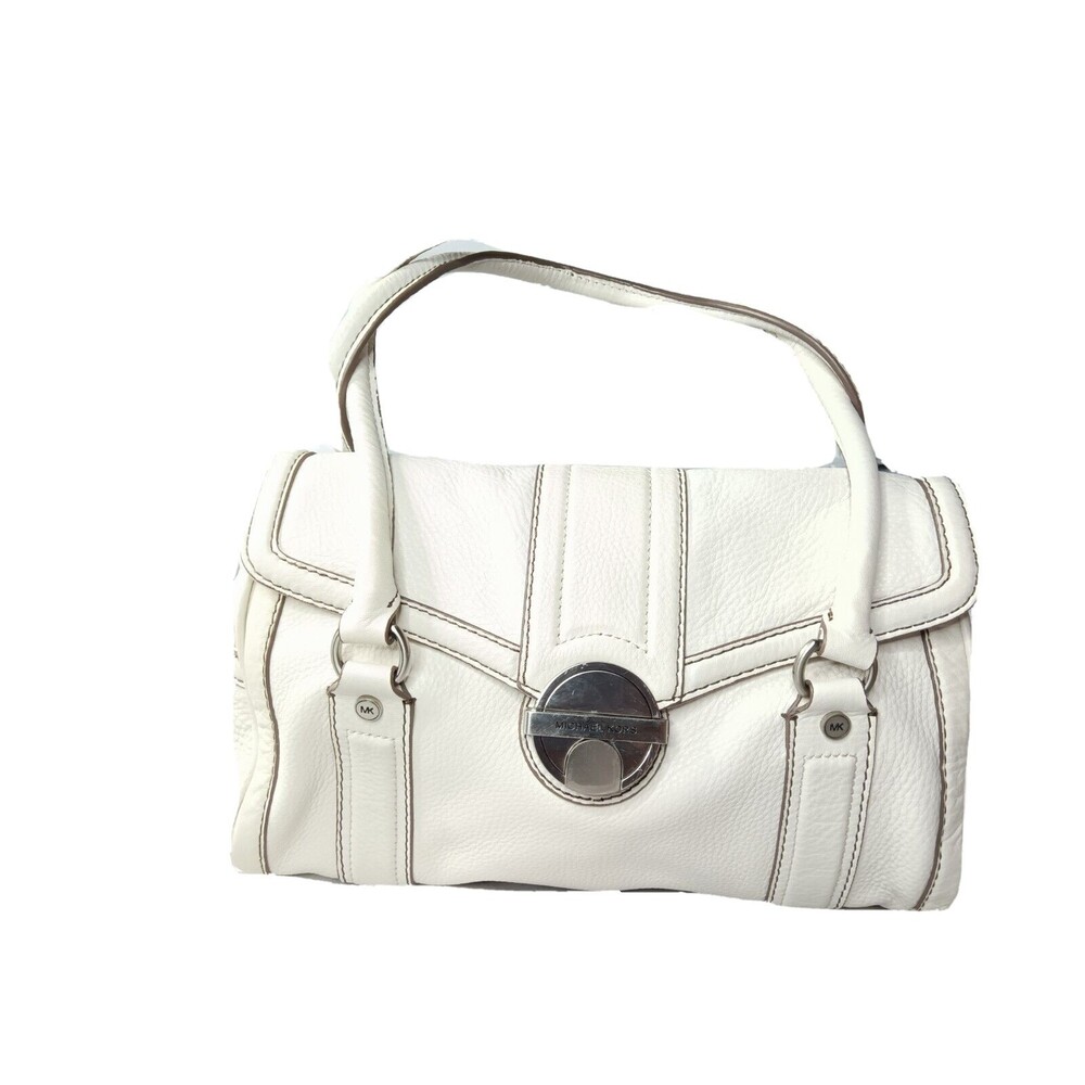 Michael Kors Westbury Shoulder Bag Leather Handbag Ivory White